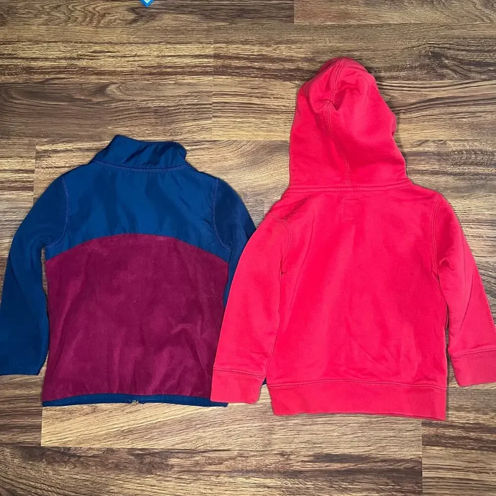 Carter’s Fleece Zip Up Jacket and Gap Hooded Sweatshirt Fall Toddler Boys 3T